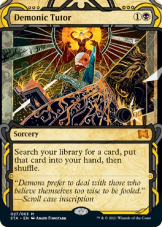(027) Magic The Gathering Mystical Archive Single: Demonic Tutor (V.1)  Mythic