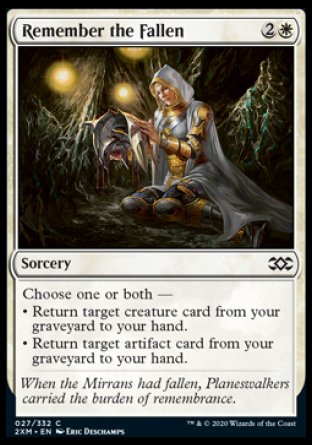 (027/332) Magic The Gathering Double Masters Single: Remember the Fallen  Common