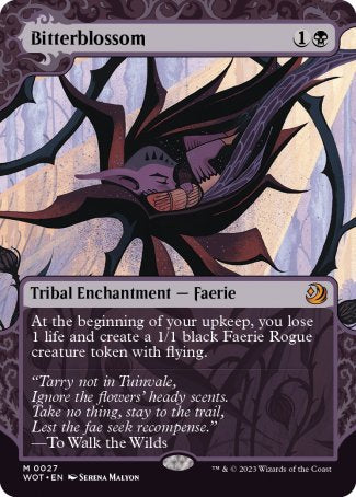 (027) Magic The Gathering Enchanting Tales Single: Bitterblossom (V.1)  Holo Mythic