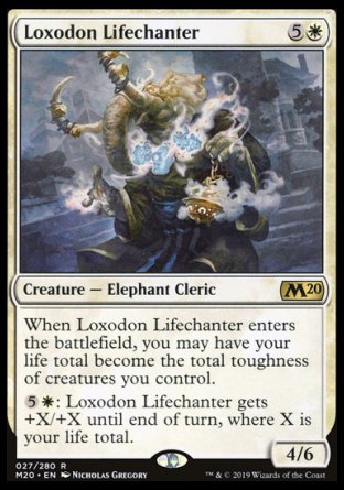 (027/280) Magic The Gathering Core 2020 Single: Loxodon Lifechanter Holo Rare