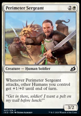 (027/274) Magic The Gathering Ikoria: Lair of Behemoths Single: Perimeter Sergeant  Common