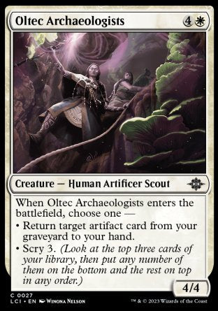 (027) Magic The Gathering The Lost Caverns of Ixalan Single: Oltec Archaeologists Holo Common