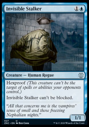 (027) Magic The Gathering Commander: Zendikar Rising Single: Invisible Stalker Holo Uncommon