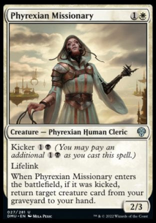(027) Magic The Gathering Dominaria United Single: Phyrexian Missionary Holo Uncommon
