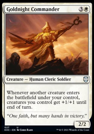 (027) Magic The Gathering Commander: Kaldheim Single: Goldnight Commander  Uncommon