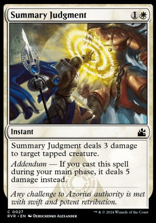 (027) Magic The Gathering Ravnica Remastered Single: Summary Judgment  Common