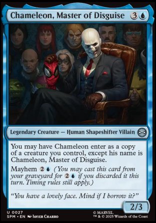 (027) Magic The Gathering Magic: The Gathering | Marvel's Spider-Man Single: Chameleon, Master of Disguise Holo Uncommon
