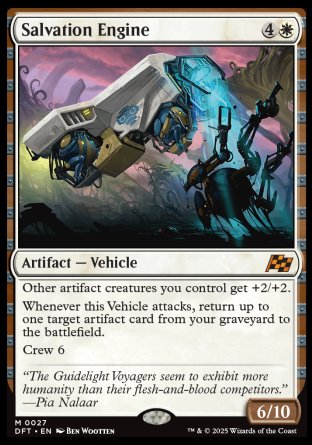 (027) Magic The Gathering Aetherdrift Single: Salvation Engine Holo Mythic