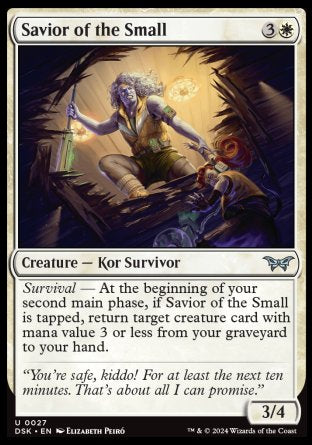 (027) Magic The Gathering Duskmourn: House of Horror Single: Savior of the Small  Uncommon