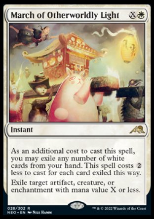 (028) Magic The Gathering Kamigawa: Neon Dynasty Single: March of Otherworldly Light Holo Rare