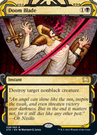 (028) Magic The Gathering Mystical Archive Single: Doom Blade (V.1)  Rare