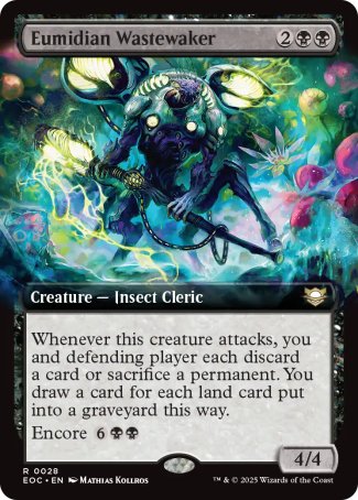 (028) Magic The Gathering Commander: Edge of Eternities: Extras Single: Eumidian Wastewaker  Rare