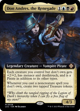 (028) Magic The Gathering Commander: The Lost Caverns of Ixalan: Extras Single: Don Andres, the Renegade  Mythic