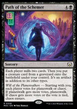 (028) Magic The Gathering Commander: March of the Machine Single: Path of the Schemer  Rare