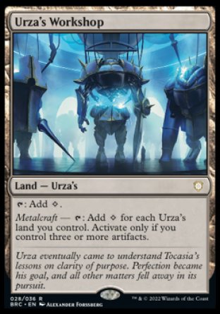 (028) Magic The Gathering Commander: The Brothers' War: Extras Single: Urza's Workshop (V.1) Holo Rare