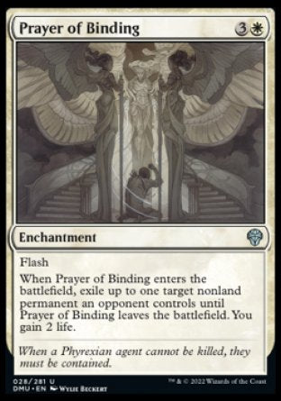 (028) Magic The Gathering Dominaria United Single: Prayer of Binding Holo Uncommon
