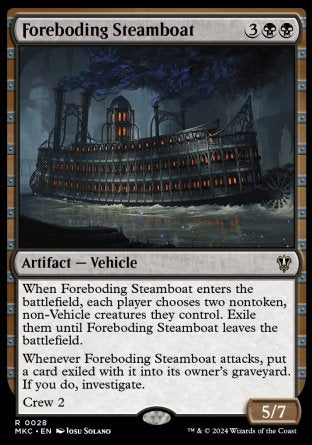 (028) Magic The Gathering Commander: Murders at Karlov Manor Single: Foreboding Steamboat  Rare