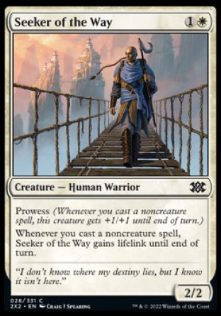 (028) Magic The Gathering Double Masters 2022 Single: Seeker of the Way Holo Common