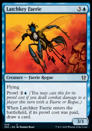(028) Magic The Gathering Commander: Zendikar Rising Single: Latchkey Faerie  Common