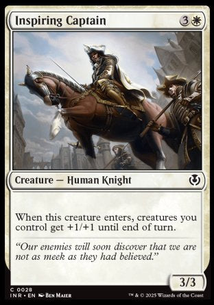 (028) Magic The Gathering Innistrad Remastered Single: Inspiring Captain  Common