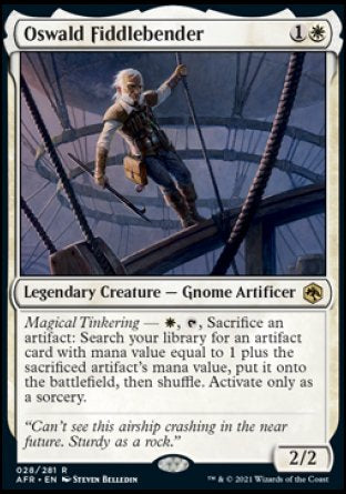 (028) Magic The Gathering Adventures in the Forgotten Realms Single: Oswald Fiddlebender Holo Rare