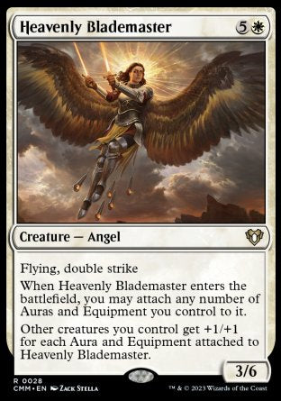 (028) Magic The Gathering Commander Masters Single: Heavenly Blademaster Holo Rare