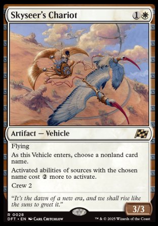 (028) Magic The Gathering Aetherdrift Single: Skyseer's Chariot  Rare