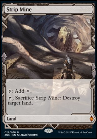 (028/030) Magic The Gathering Zendikar Rising Expeditions Single: Strip Mine  Mythic