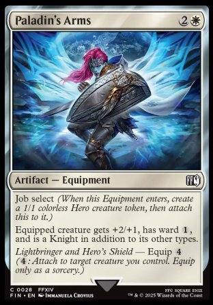 (028) Magic The Gathering Magic: The Gathering - FINAL FANTASY Single: Paladin's Arms Holo Common