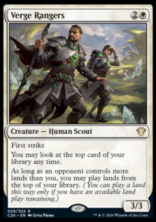 (029/322) Magic The Gathering Commander: Ikoria Single: Verge Rangers  Rare