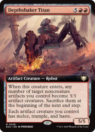 (029) Magic The Gathering Commander: Edge of Eternities: Extras Single: Depthshaker Titan  Rare