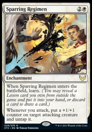 (029) Magic The Gathering Strixhaven: School of Mages Single: Sparring Regimen Holo Rare