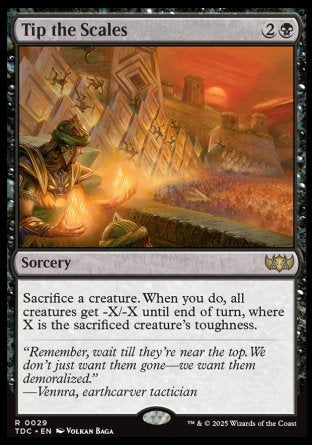 (029) Magic The Gathering Commander: Tarkir: Dragonstorm Single: Tip the Scales  Rare
