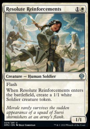 (029) Magic The Gathering Dominaria United Single: Resolute Reinforcements Holo Uncommon