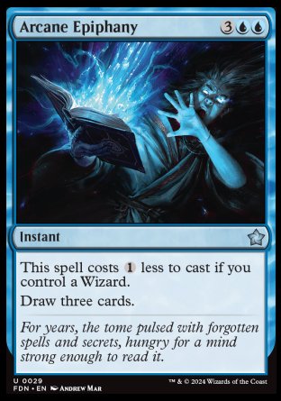 (029) Magic The Gathering Magic: The Gathering Foundations Single: Arcane Epiphany Holo Uncommon