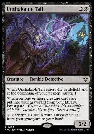 (029) Magic The Gathering Commander: Murders at Karlov Manor Single: Unshakable Tail  Rare