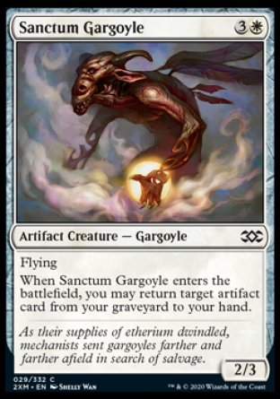 (029/332) Magic The Gathering Double Masters Single: Sanctum Gargoyle Holo Common