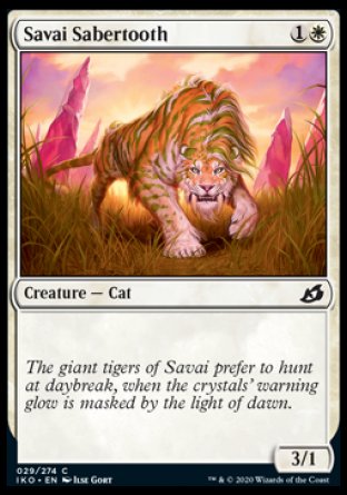 (029/274) Magic The Gathering Ikoria: Lair of Behemoths Single: Savai Sabertooth Holo Common