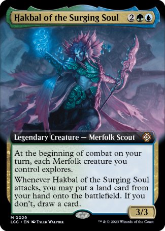 (029) Magic The Gathering Commander: The Lost Caverns of Ixalan: Extras Single: Hakbal of the Surging Soul (V.2) Holo Mythic