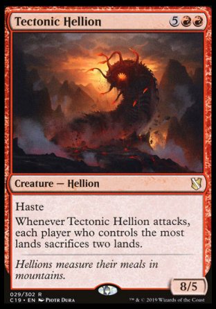 (029) Magic The Gathering Commander 2019 Single: Tectonic Hellion  Rare