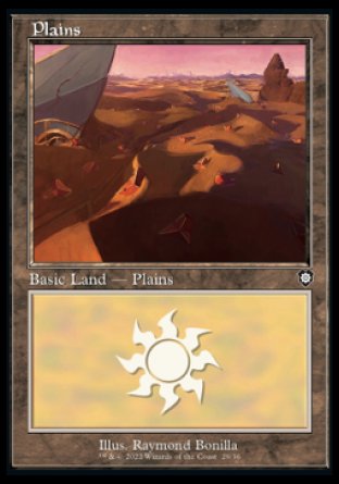 (029) Magic The Gathering Commander: The Brothers' War Single: Plains (V.1)  Land
