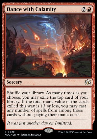(029) Magic The Gathering Commander: March of the Machine Single: Dance with Calamity  Rare