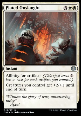 (029) Magic The Gathering Phyrexia: All Will Be One Single: Plated Onslaught Holo Uncommon