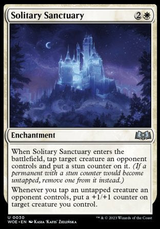(030) Magic The Gathering Wilds of Eldraine Single: Solitary Sanctuary Holo Uncommon