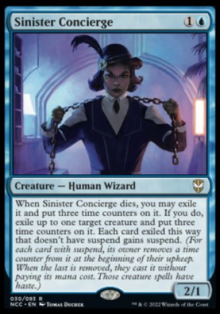 (030) Magic The Gathering Commander: Streets of New Capenna Single: Sinister Concierge  Rare