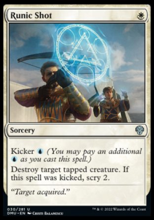 (030) Magic The Gathering Dominaria United Single: Runic Shot Holo Uncommon