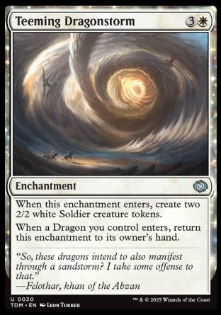 (030) Magic The Gathering Tarkir: Dragonstorm Single: Teeming Dragonstorm  Uncommon