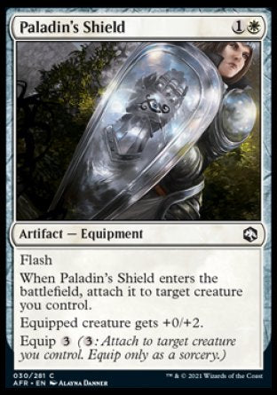 (030) Magic The Gathering Adventures in the Forgotten Realms Single: Paladin's Shield Holo Common