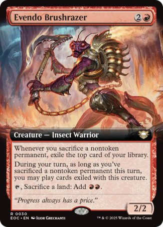 (030) Magic The Gathering Commander: Edge of Eternities: Extras Single: Evendo Brushrazer  Rare