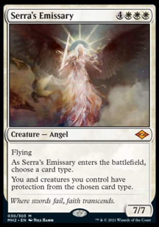 (030) Magic The Gathering Modern Horizons 2 Single: Serra's Emissary Holo Mythic